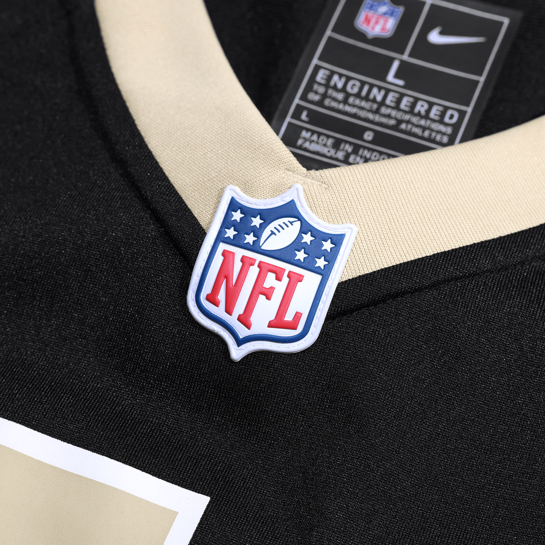 New Orleans Saints Kendre Miller Nike Black Team Game Jersey product image 4, provided for visual reference and product