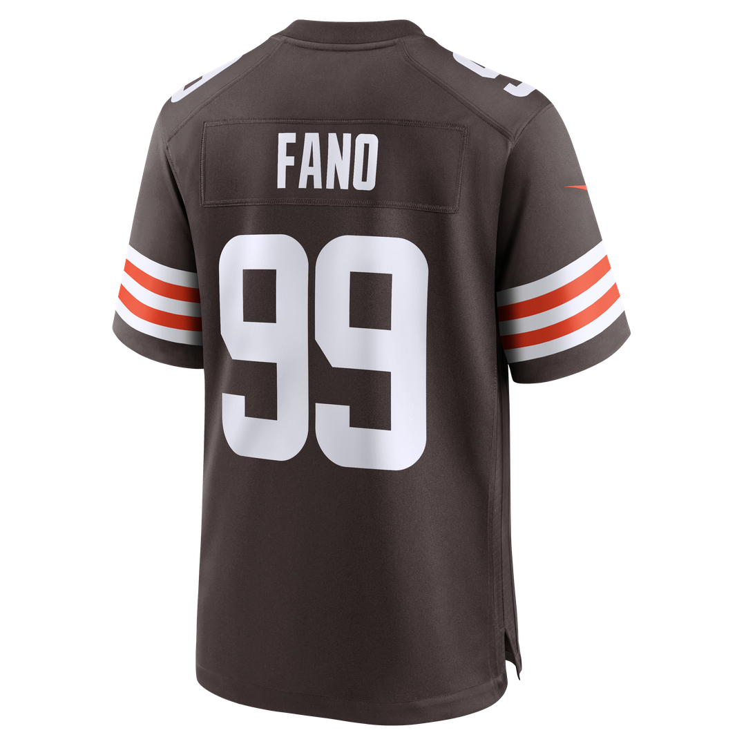 Cleveland Browns Logan Fano Nike Brown Team Game Jersey product image 5, provided for visual reference and product detail