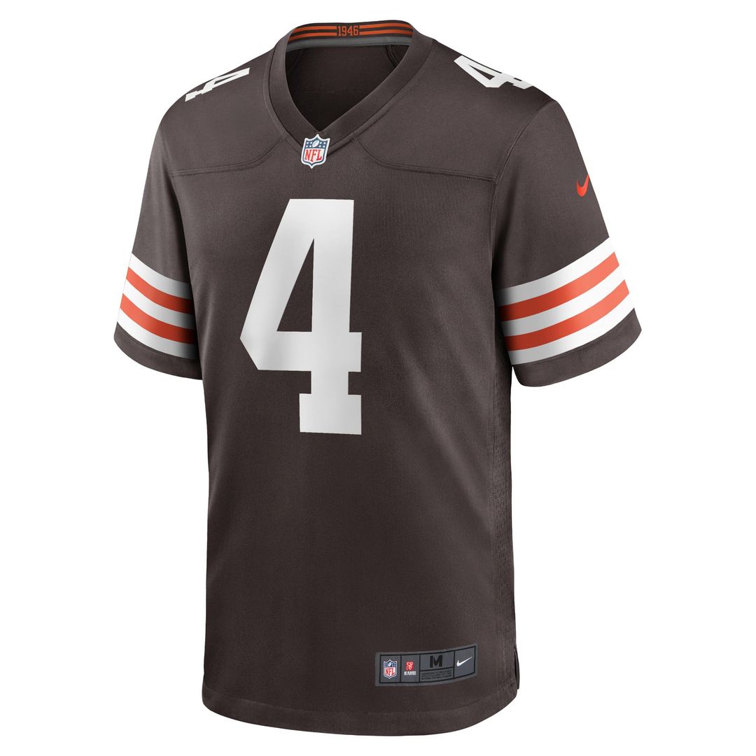Cleveland Browns Deshaun Watson Nike Brown Game Jersey product image 2, provided for visual reference and product detail