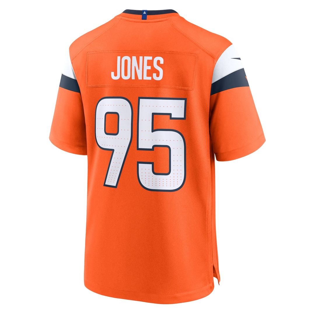 Denver Broncos Sai'vion Jones Nike Orange Team Game Jersey product image 3, provided for visual reference and product detail