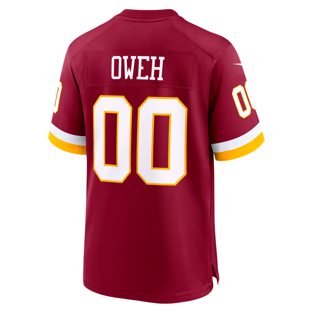 Washington Commanders Odafe Oweh Nike Burgundy Game Jersey product image 6, provided for visual reference and product detail