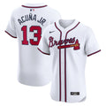 Atlanta Braves Ronald Acuña Jr. Nike White Home Elite Jersey product image 1, provided for visual reference and product