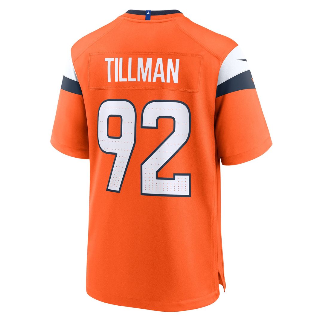 Denver Broncos Dondrea Tillman Nike Orange Team Game Jersey product image 3, provided for visual reference and product