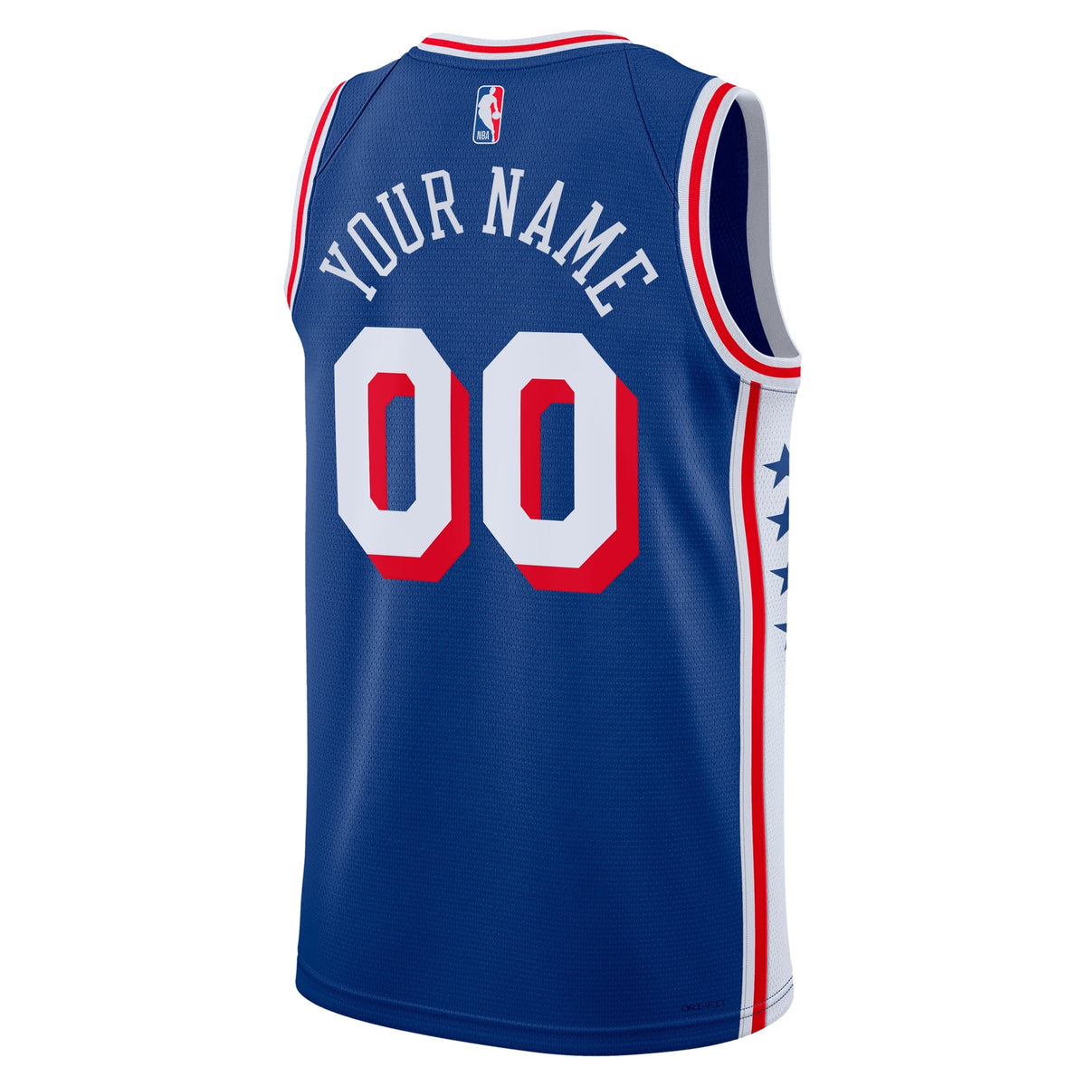 Philadelphia 76ers Nike Icon Swingman Jersey - Custom - Unisex product image 4, provided for visual reference and product