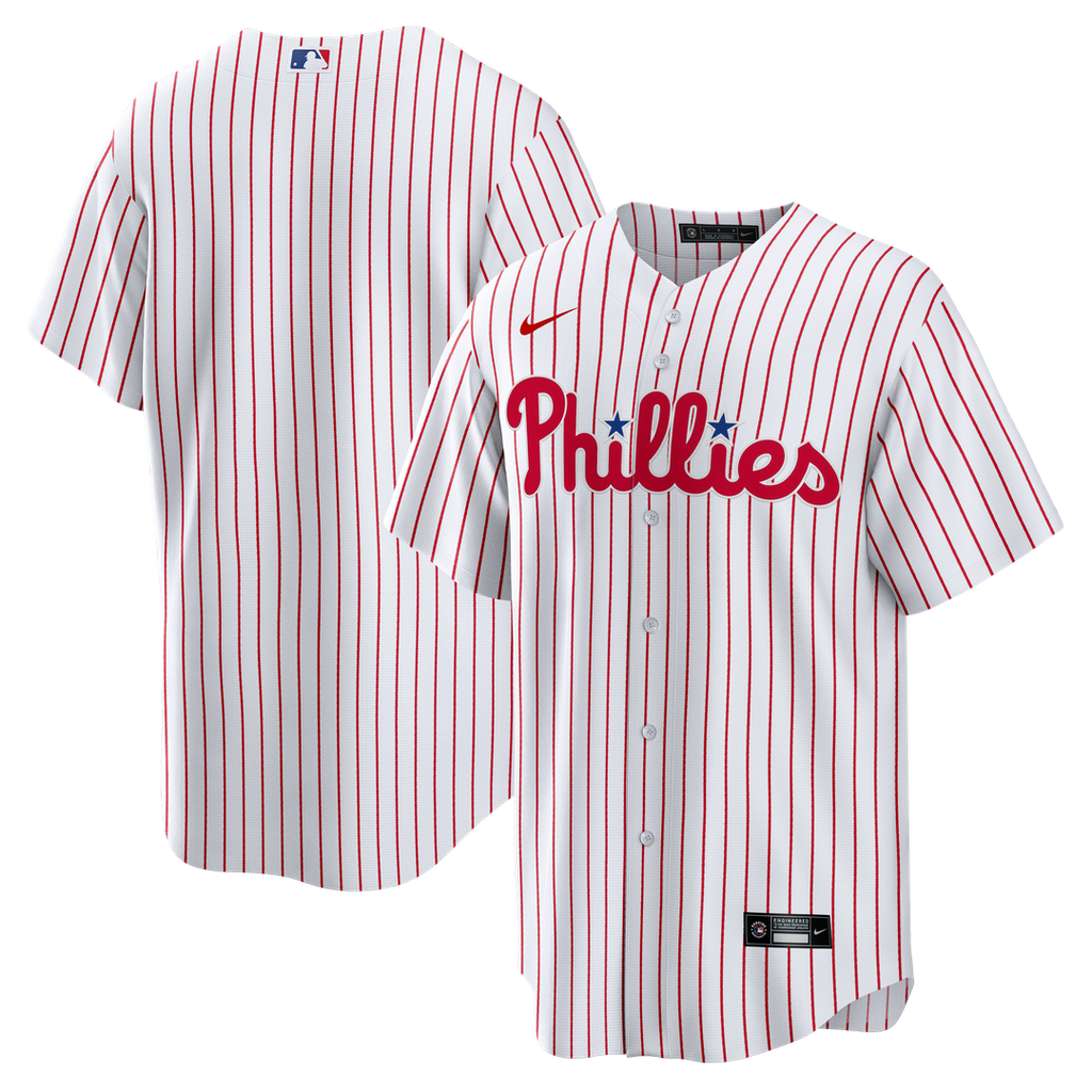 Philadelphia Phillies Nike White Home Big & Tall Replica Jersey product image 1, provided for visual reference and product