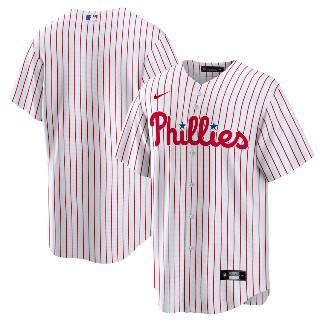 Philadelphia Phillies Nike White Home Big & Tall Replica Jersey product image 1, provided for visual reference and product