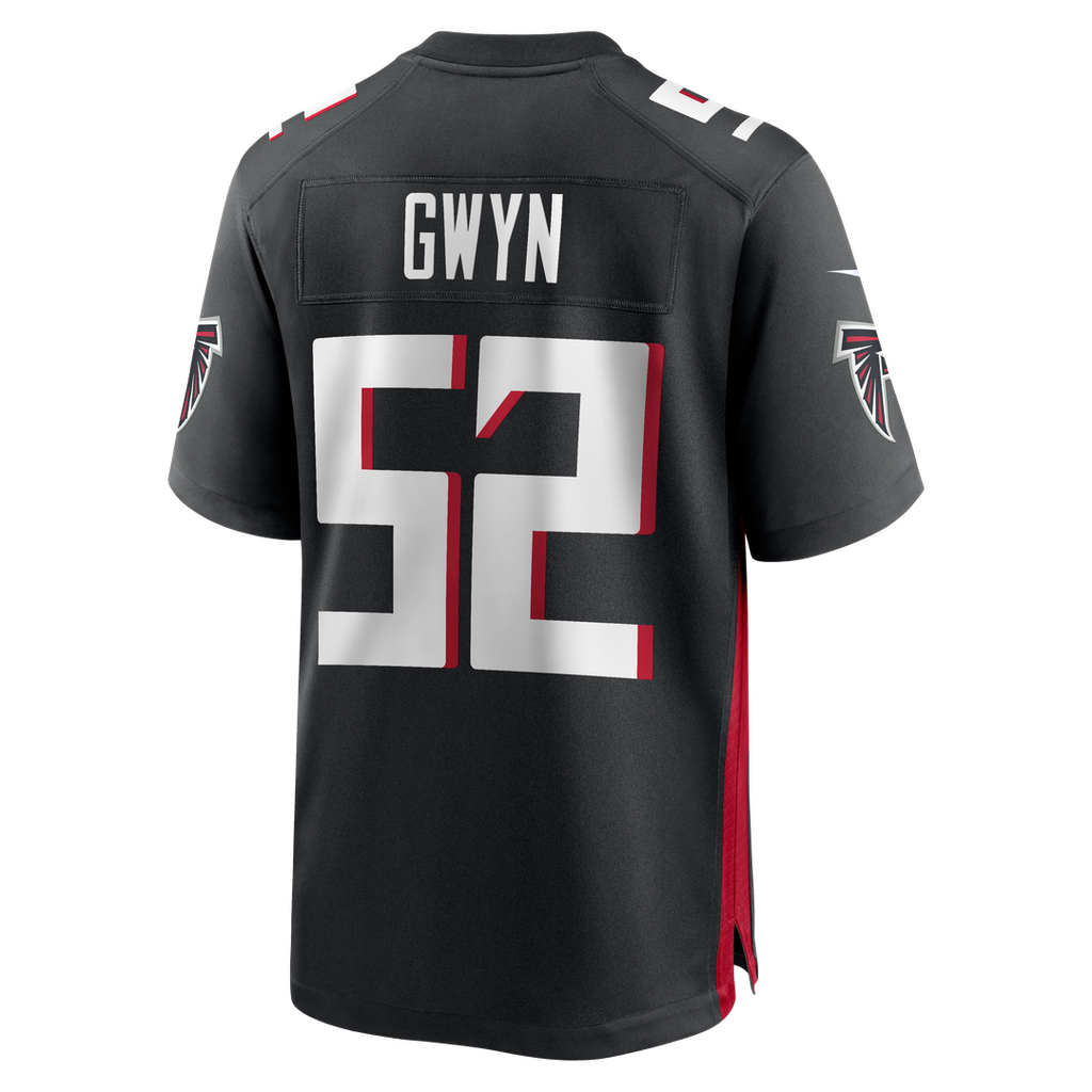 Atlanta Falcons Jovaughn Gwyn Nike Black Team Game Jersey product image 3, provided for visual reference and product detail