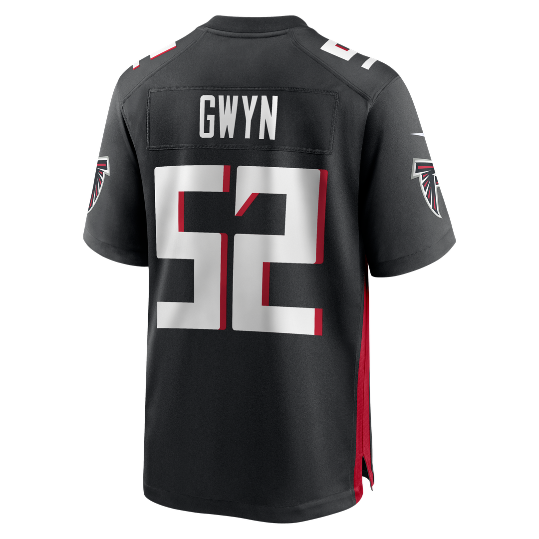 Atlanta Falcons Jovaughn Gwyn Nike Black Team Game Jersey product image 3, provided for visual reference and product detail