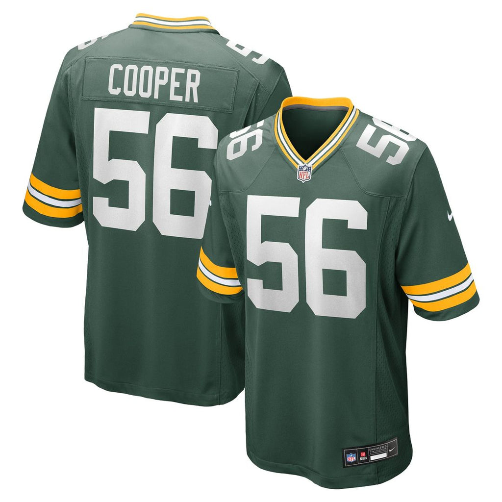 Green Bay Packers Edgerrin Cooper Nike Green Game Jersey product image 1, provided for visual reference and product detail