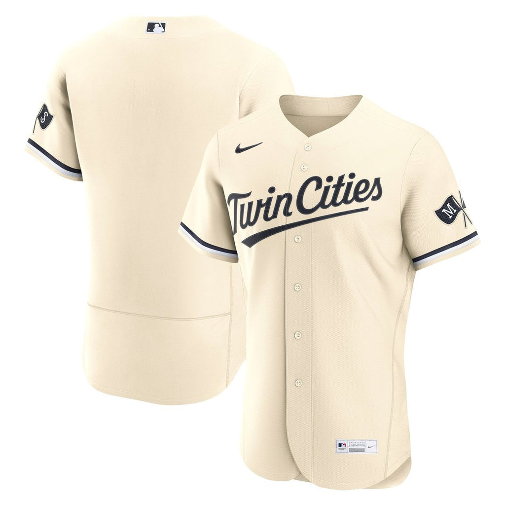 Minnesota Twins Nike Cream Alternate Authentic Jersey product image 1, provided for visual reference and product detail