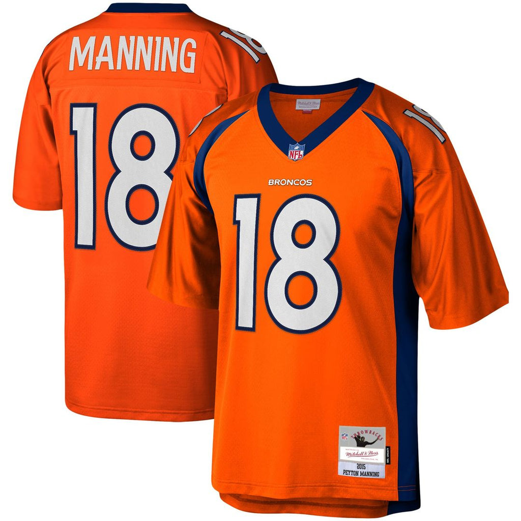 Denver Broncos Peyton Manning Mitchell & Ness Orange Legacy Replica Jersey product image 1, provided for visual reference