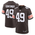 Cleveland Browns Carson Schwesinger Nike Brown 2025 NFL Draft Game Jersey product image 1, provided for visual reference and
