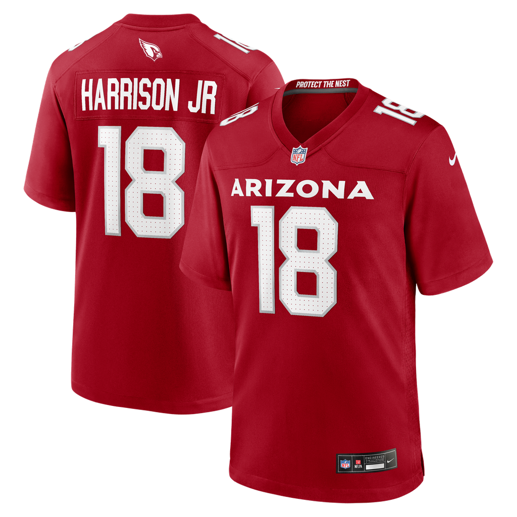Arizona Cardinals Marvin Harrison Jr. Nike Cardinal Player Game Jersey product image 1, provided for visual reference and