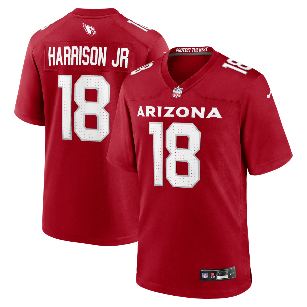Arizona Cardinals Marvin Harrison Jr. Nike Cardinal Player Game Jersey product image 1, provided for visual reference and