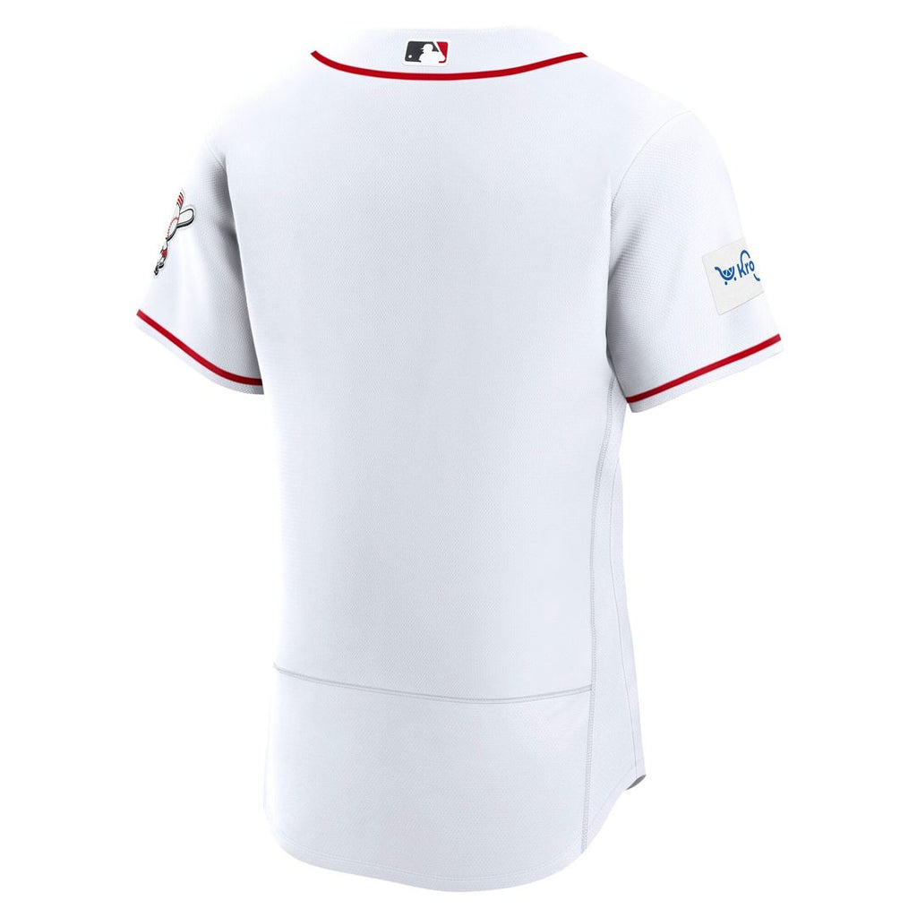 Cincinnati Reds Nike White Home Sponsor Patch Authentic Jersey product image 3, provided for visual reference and product