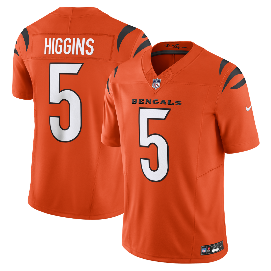 Cincinnati Bengals T-Shirt Higgins Nike Orange Vapor F.U.S.E. Limited Jersey product image 1, provided for visual reference