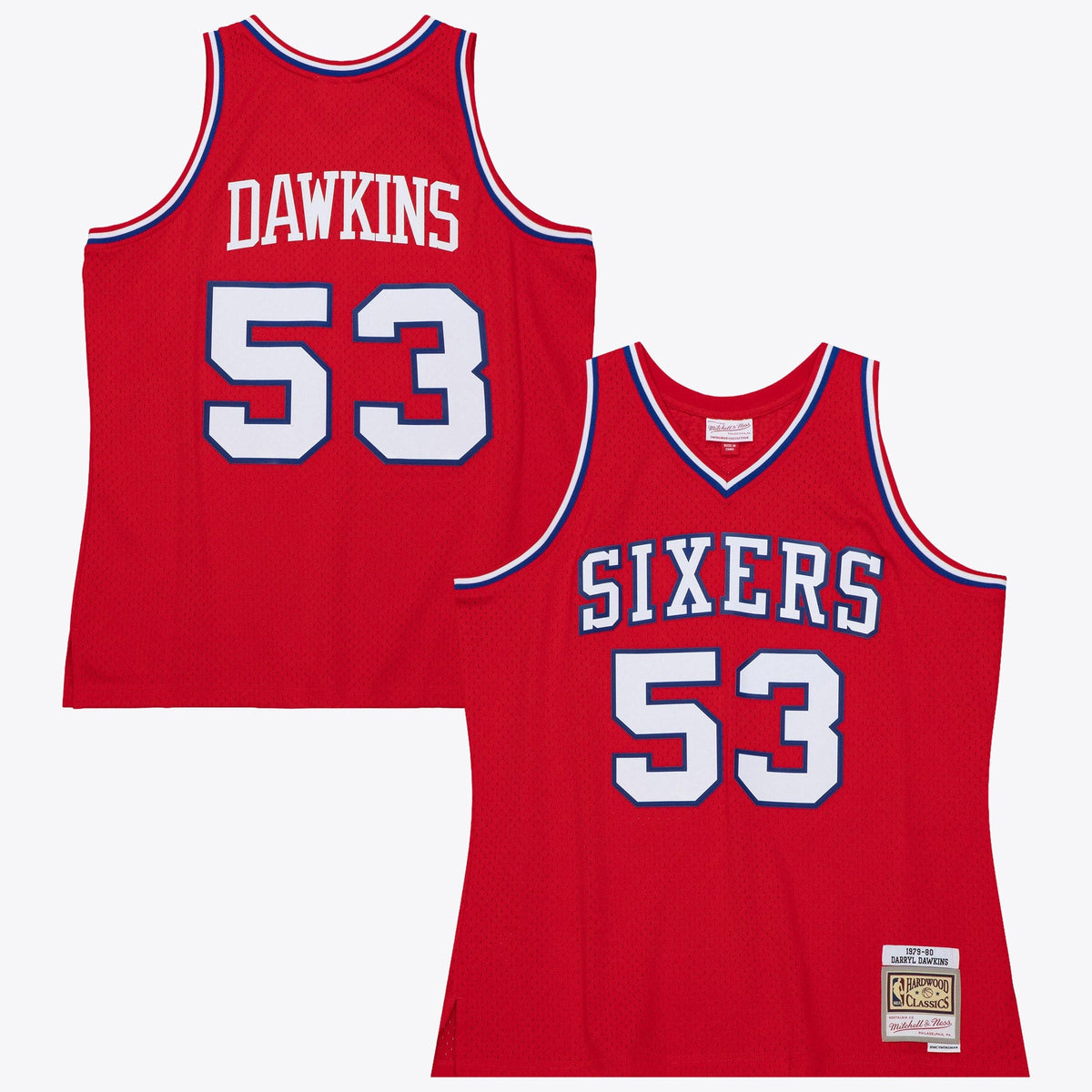 Philadelphia 76ers Mitchell & Ness Darryl Dawkins 1979 Dark Authentic Jersey - University Red product image 2, provided for