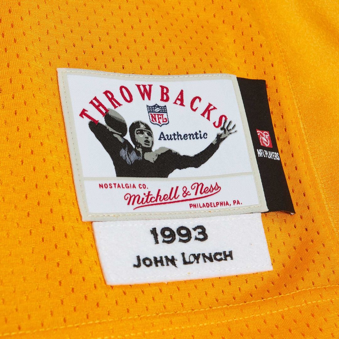 Tampa Bay Buccaneers 1993 John Lynch Mitchell & Ness Orange Authentic Throwback Retired Player Jersey product image 5,