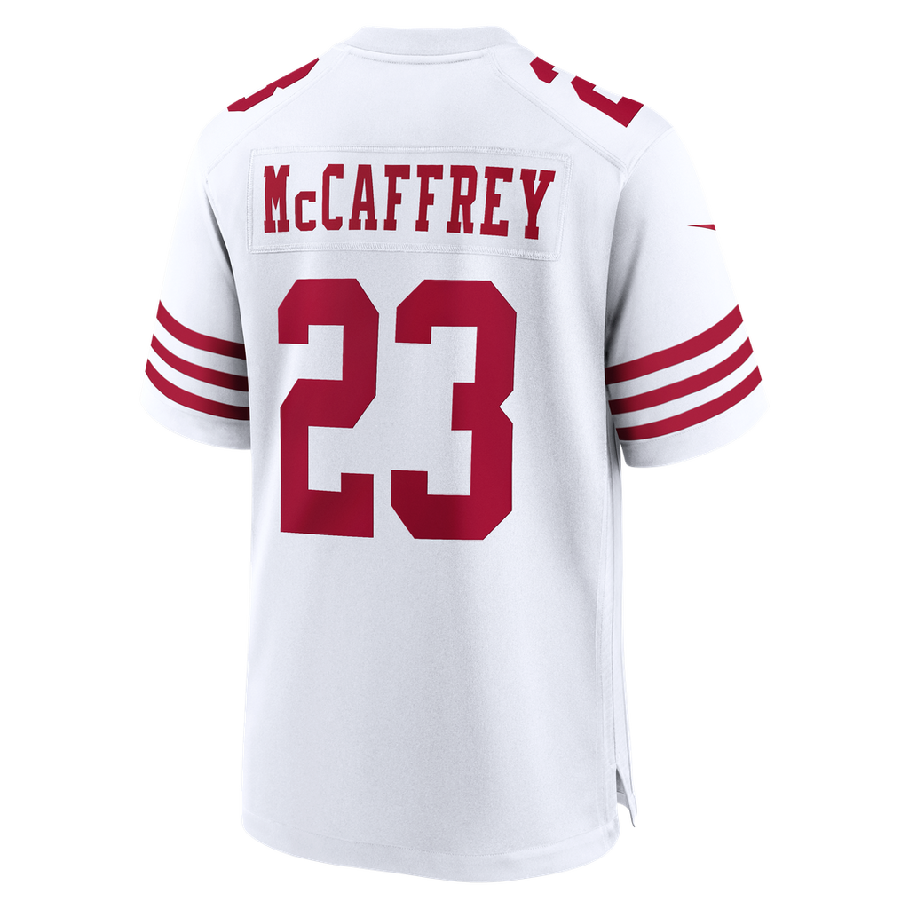 San Francisco 49ers Christian McCaffrey Nike White 80th Anniversary Game Jersey product image 6, provided for visual