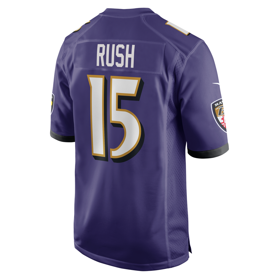 Baltimore Ravens Cooper Rush Nike Purple Team Game Jersey product image 3, provided for visual reference and product detail