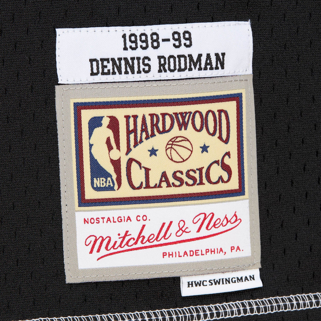 Los Angeles Lakers Mitchell & Ness Dennis Rodman 1998 Contrast 2K Swingman Jersey - Black product image 6, provided for