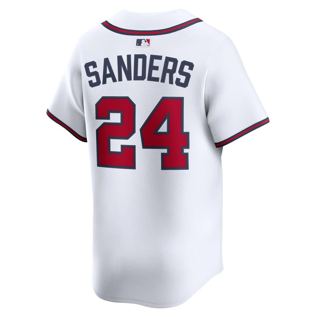 Atlanta Braves Deion Sanders Nike White Limited Player Jersey product image 3, provided for visual reference and product