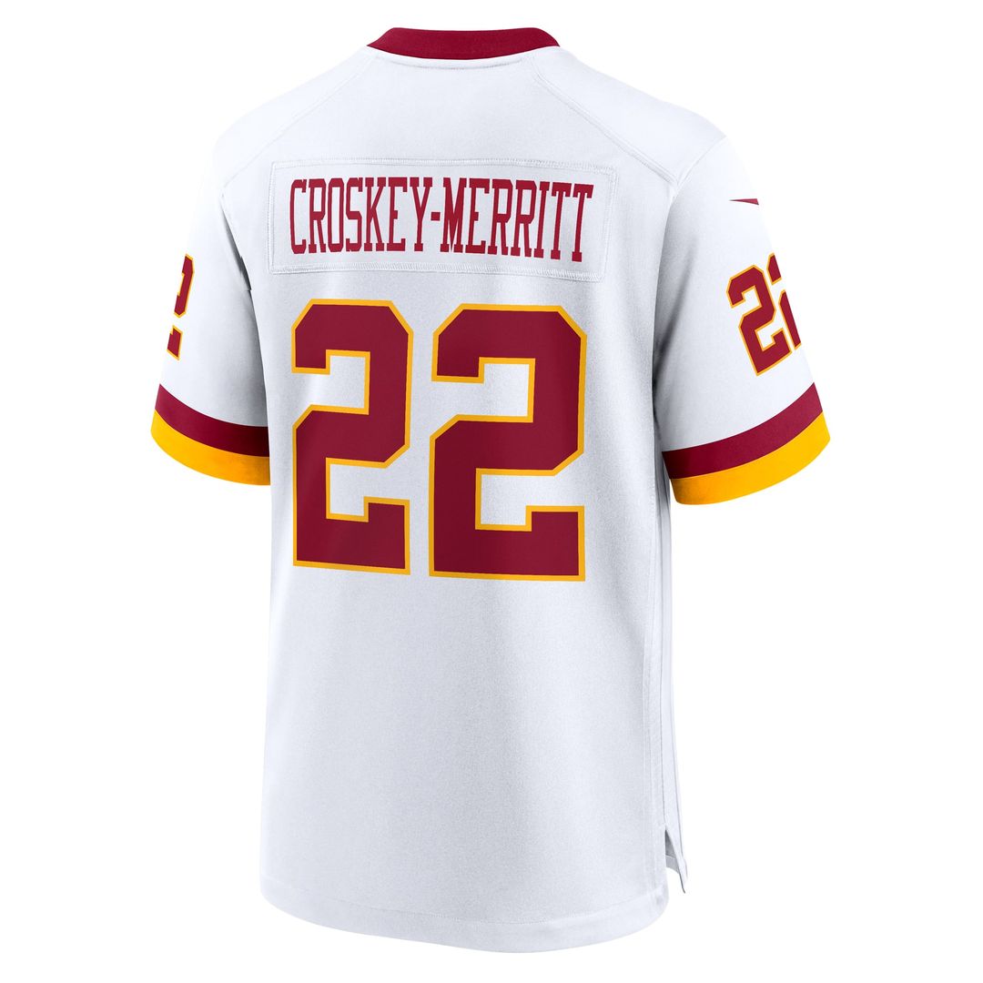 Washington Commanders Jacory Croskey-Merritt Nike White Game Super Bowl Era Jersey product image 3, provided for visual