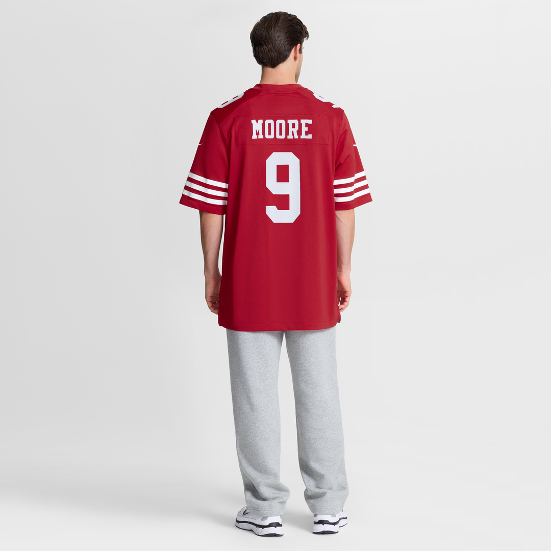 San Francisco 49ers Skyy Moore Nike Scarlet Team Game Jersey product image 8, provided for visual reference and product