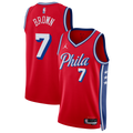 hiladelphia 76ers Jordan Brand Statement Edition Swingman Jersey - Red - Jaylen Brown - Unisex product image 1, provided for