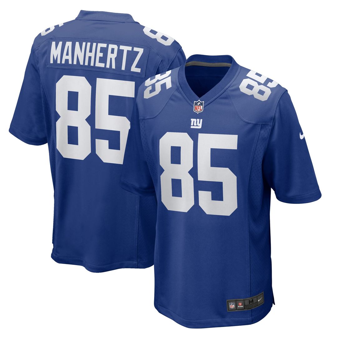 New York Giants Chris Manhertz Nike Royal Team Game Jersey product image 1, provided for visual reference and product detail