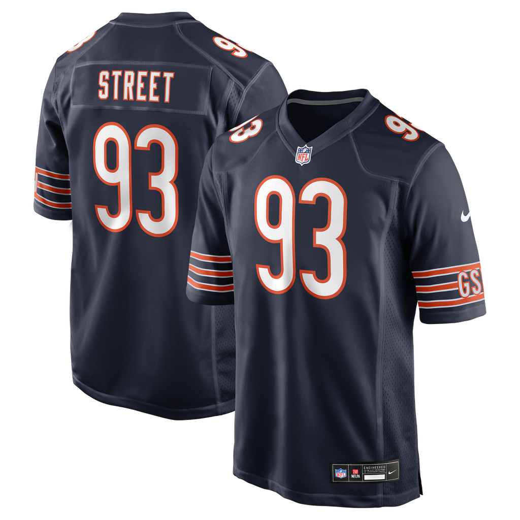 Chicago Bears Kentavius Street Nike Navy Team Game Jersey product image 1, provided for visual reference and product detail