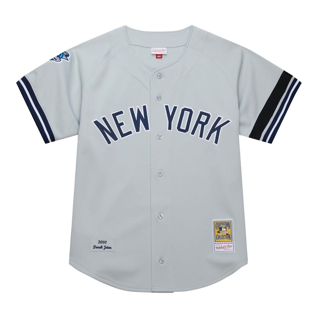 New York Yankees Derek Jeter Mitchell & Ness Gray Cooperstown Collection 2000 World Series Authentic Jersey product image 2,