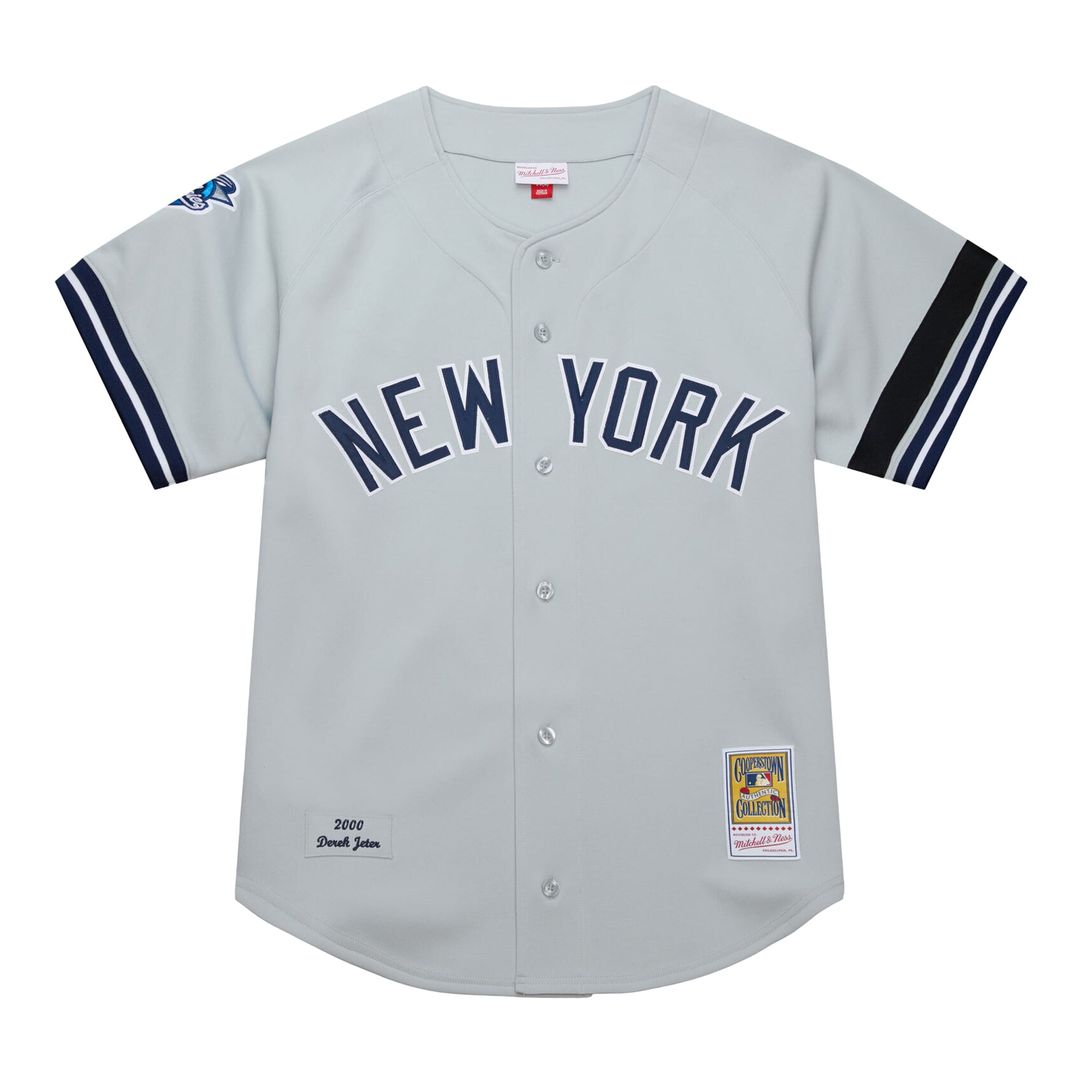 New York Yankees Derek Jeter Mitchell & Ness Gray Cooperstown Collection 2000 World Series Authentic Jersey product image 2,