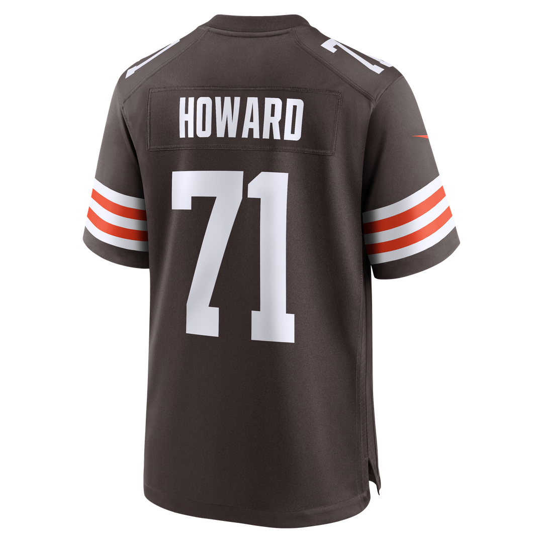 Cleveland Browns Tytus Howard Nike Brown Team Game Jersey product image 3, provided for visual reference and product detail