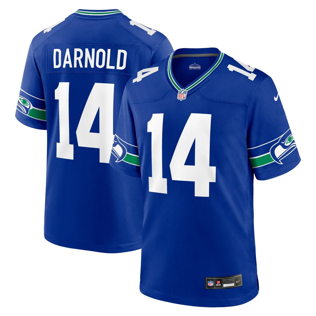 Seattle Seahawks Sam Darnold Nike White Game Jersey product image 10, provided for visual reference and product detail review