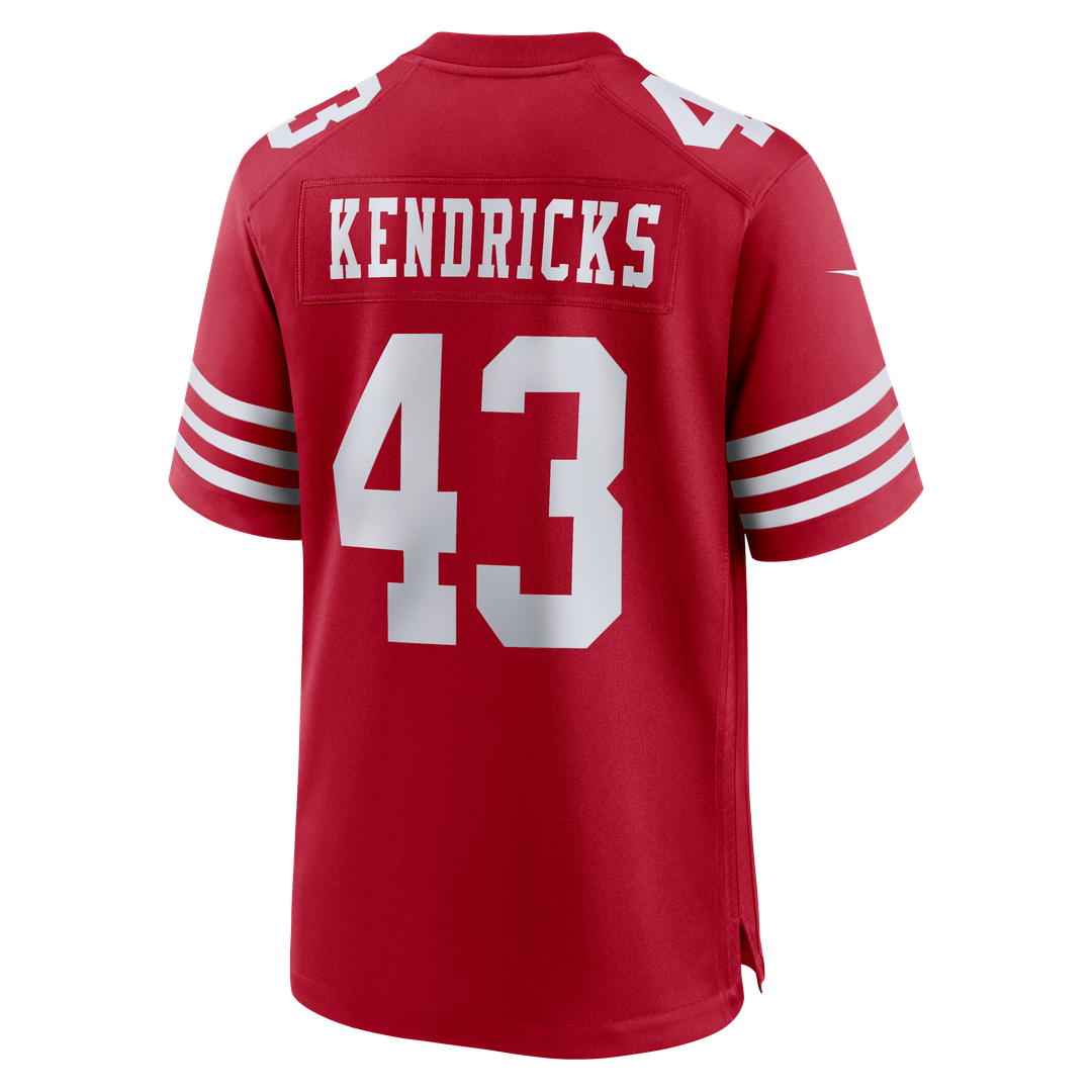 San Francisco 49ers Eric Kendricks Nike Scarlet Team Game Jersey product image 3, provided for visual reference and product