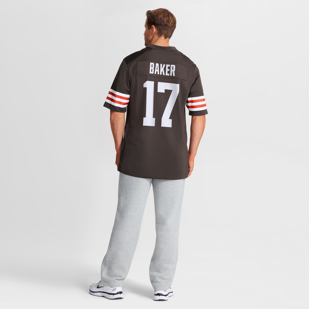 Cleveland Browns Jerome Baker Nike Brown Team Game Jersey product image 8, provided for visual reference and product detail