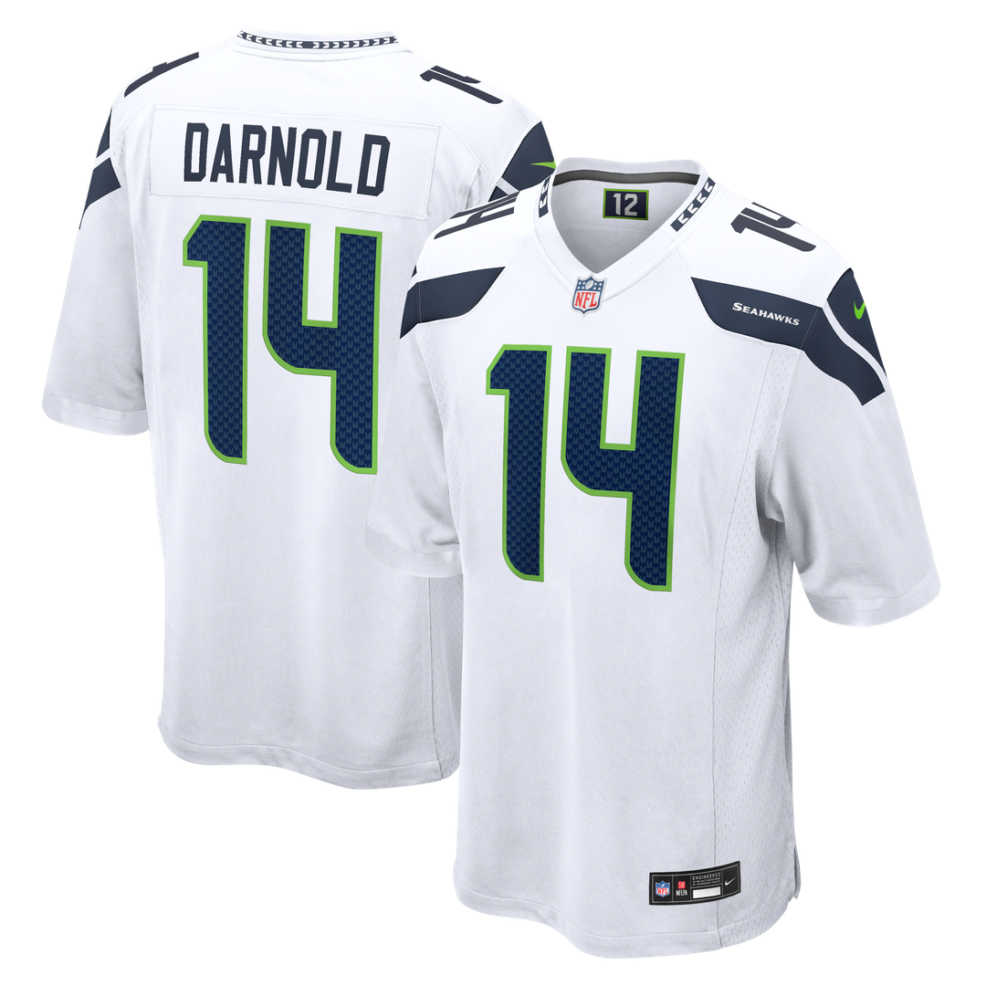 Seattle Seahawks Sam Darnold Nike White Game Jersey product image 4, provided for visual reference and product detail review