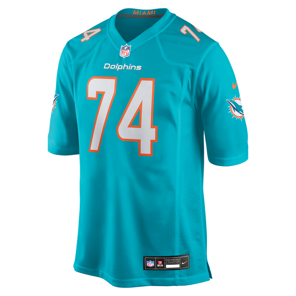 Miami Dolphins Kadyn Proctor Nike Aqua Team Game Jersey product image 2, provided for visual reference and product detail