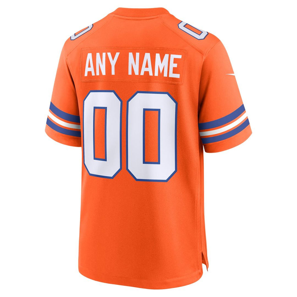 Denver Broncos Nike Orange Mile High Collection 1977 Throwback Custom Game Jersey product image 3, provided for visual