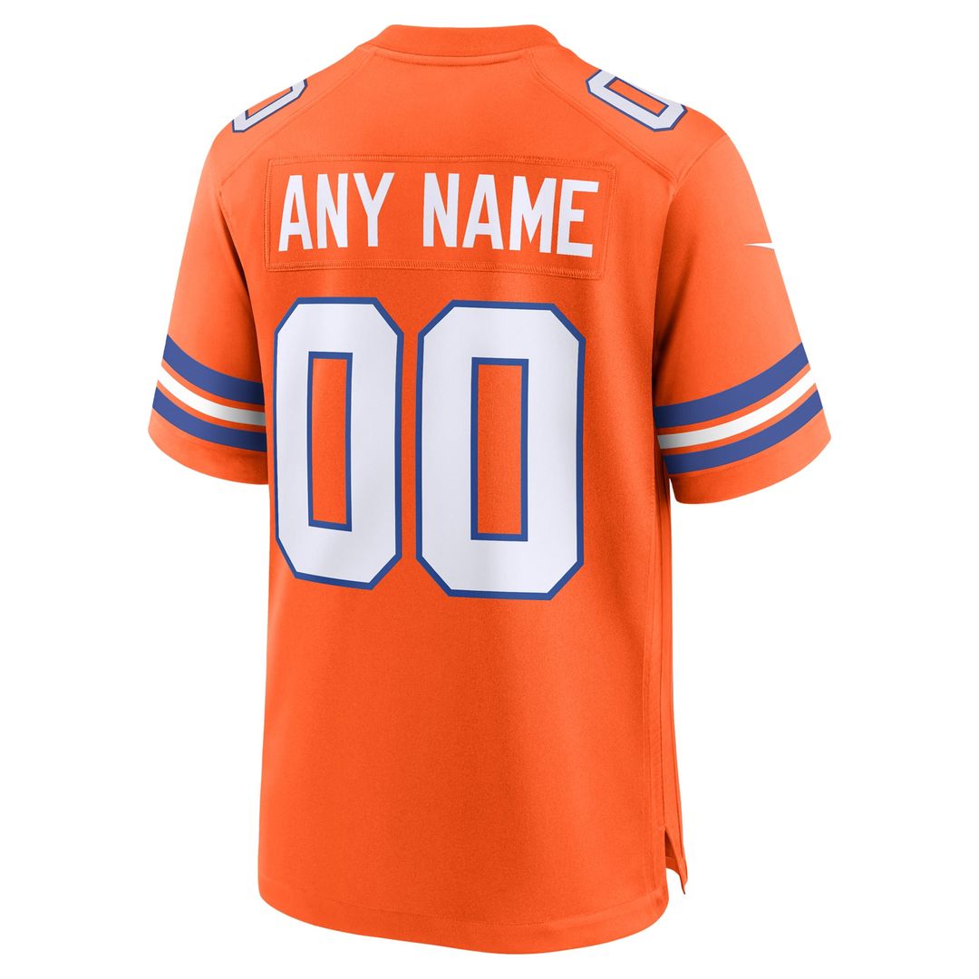Denver Broncos Nike Orange Mile High Collection 1977 Throwback Custom Game Jersey product image 3, provided for visual