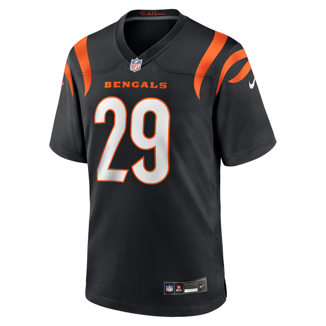 Cincinnati Bengals Kyle Dugger Nike Black Team Game Jersey product image 2, provided for visual reference and product detail