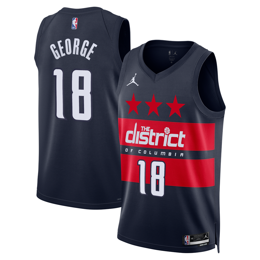 Washington Wizards Jordan Brand Statement Edition Swingman Jersey - Navy - Kyshawn George product image 2, provided for
