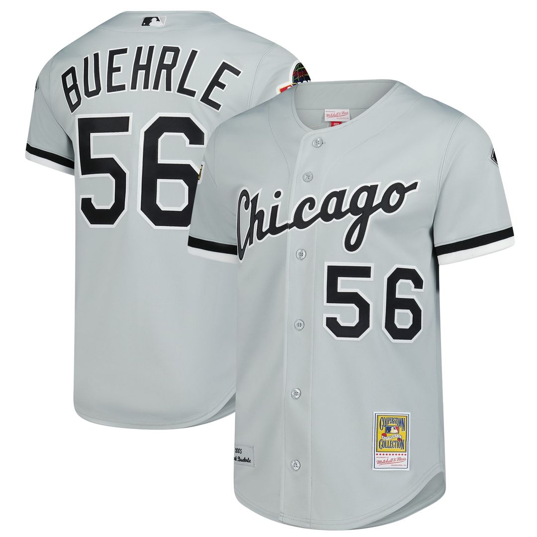 Chicago White Sox Mark Buehrle Mitchell & Ness Gray 2005 Throwback Authentic Jersey product image 1, provided for visual