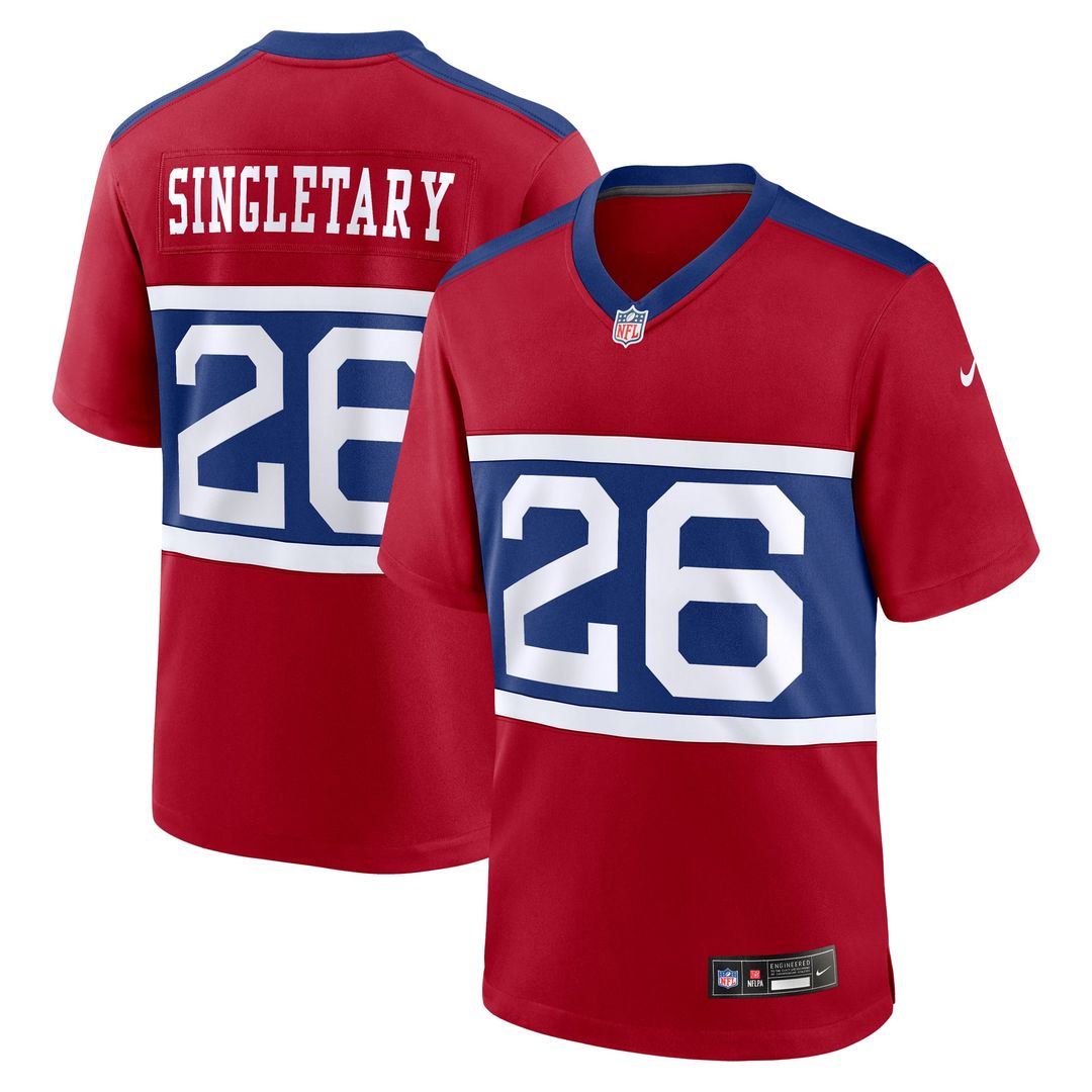 New York Giants Devin Singletary Nike Century Red Alternate Player Game Jersey product image 1, provided for visual