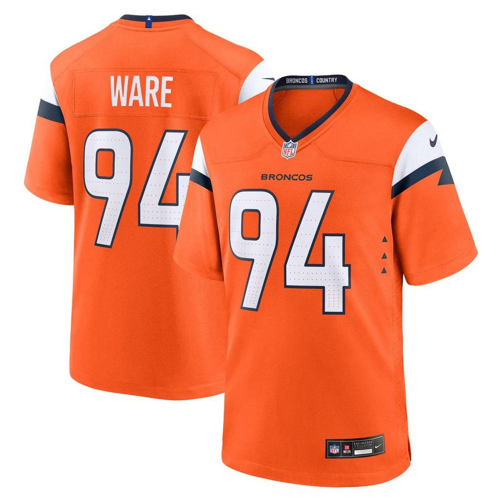 Denver Broncos DeMarcus Ware Nike Orange Team Retired Game Jersey product image 1, provided for visual reference and product