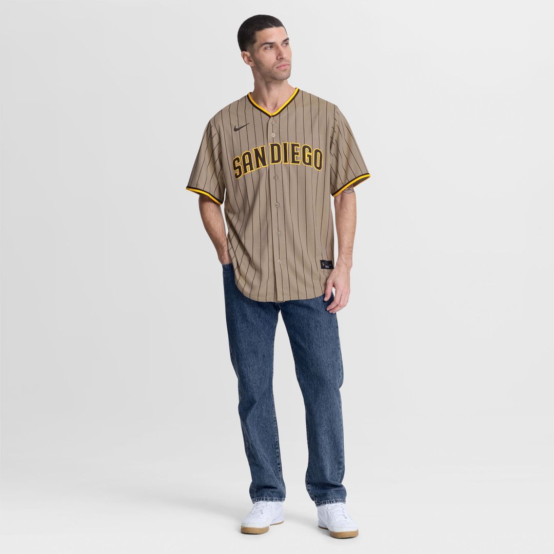 San Diego Padres Fernando Tatis Jr. Nike Sand Alternate Replica Jersey product image 9, provided for visual reference and