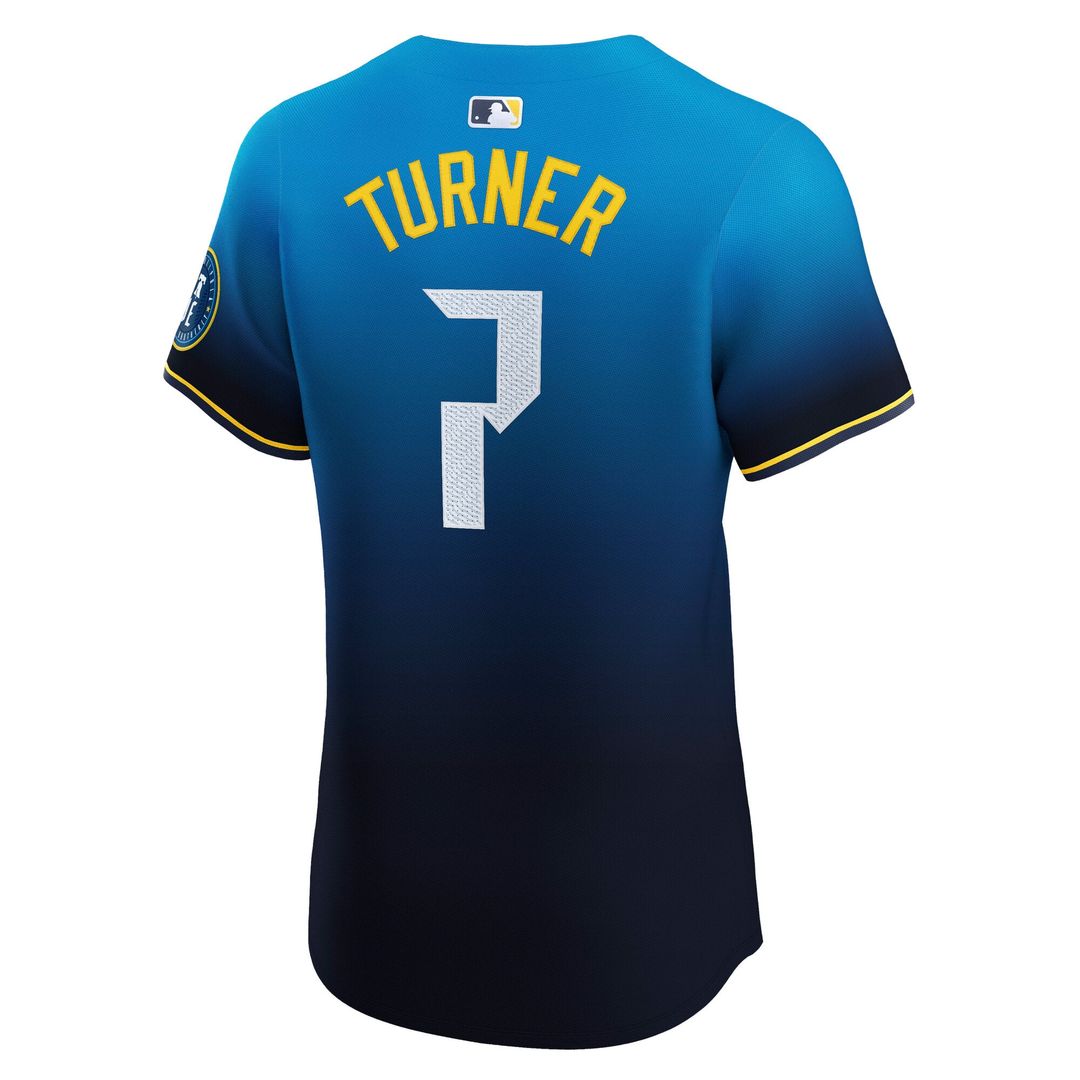 Philadelphia Phillies Trea Turner Nike Navy City Connect Elite Jersey product image 3, provided for visual reference and