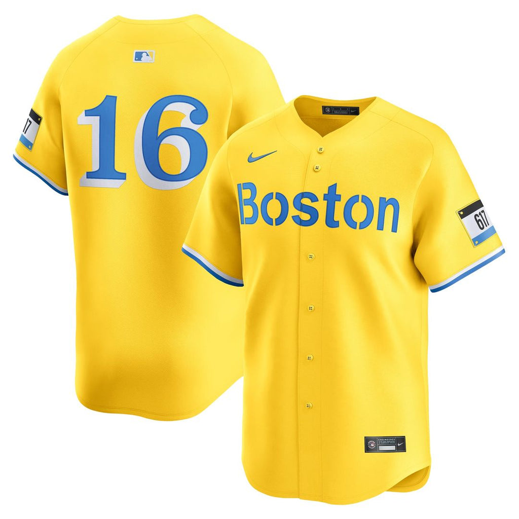 Boston Red Sox Jarren Duran Nike Gold Alternate Limited Jersey product image 1, provided for visual reference and product