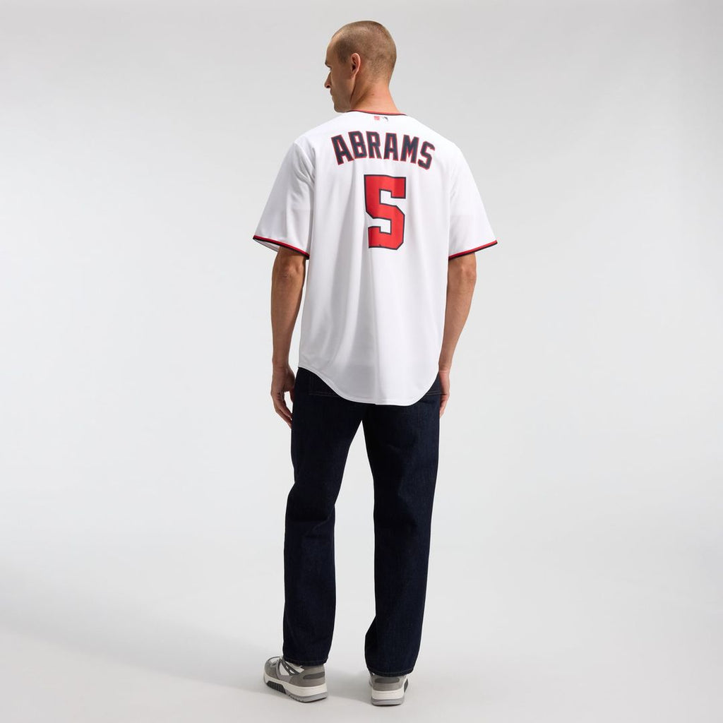 Washington Nationals CJ Abrams Nike White Home Replica Jersey product image 5, provided for visual reference and product